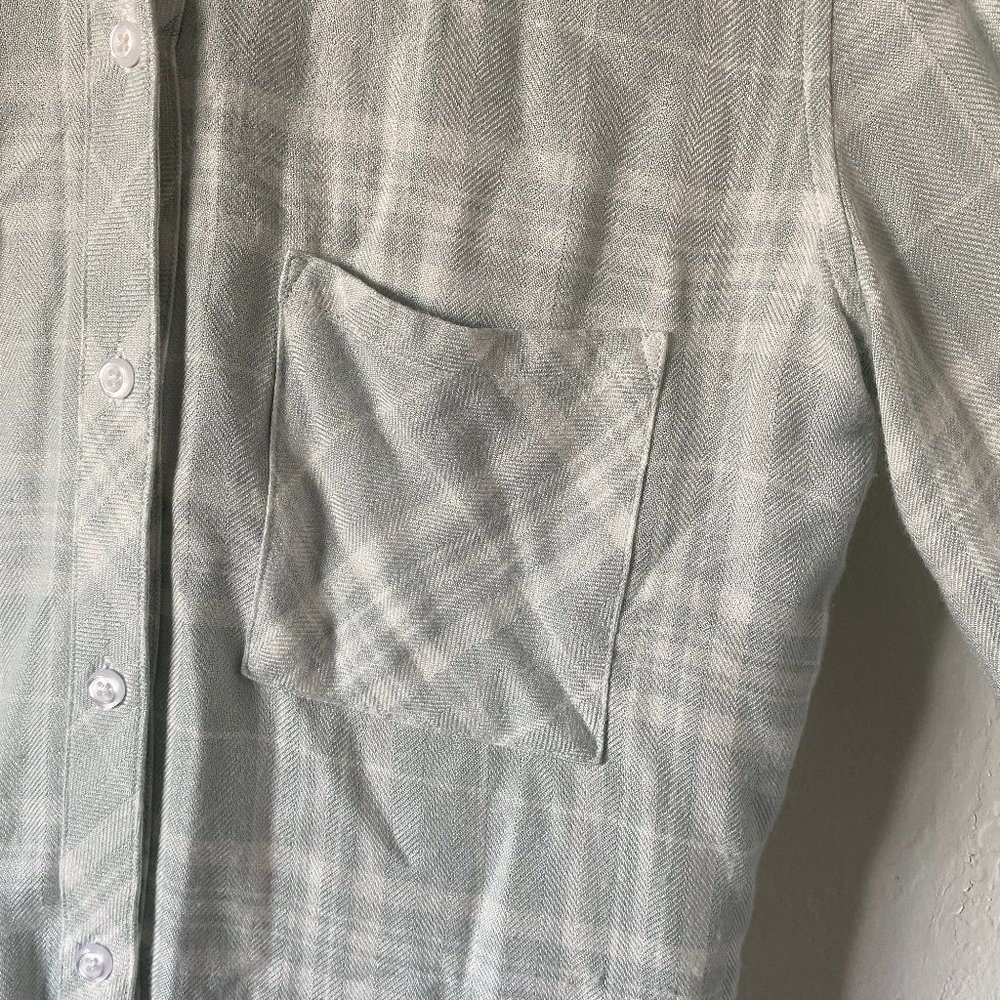Rails Womens Hunter Top Seafoam Button Down Size XXS Casual Long Sleeve Plaid - Picture 5 of 11